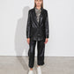 Blazer in ecopelle nero da donna