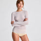 Maglia in lana Thyra a manica lunga color Lunar Rock