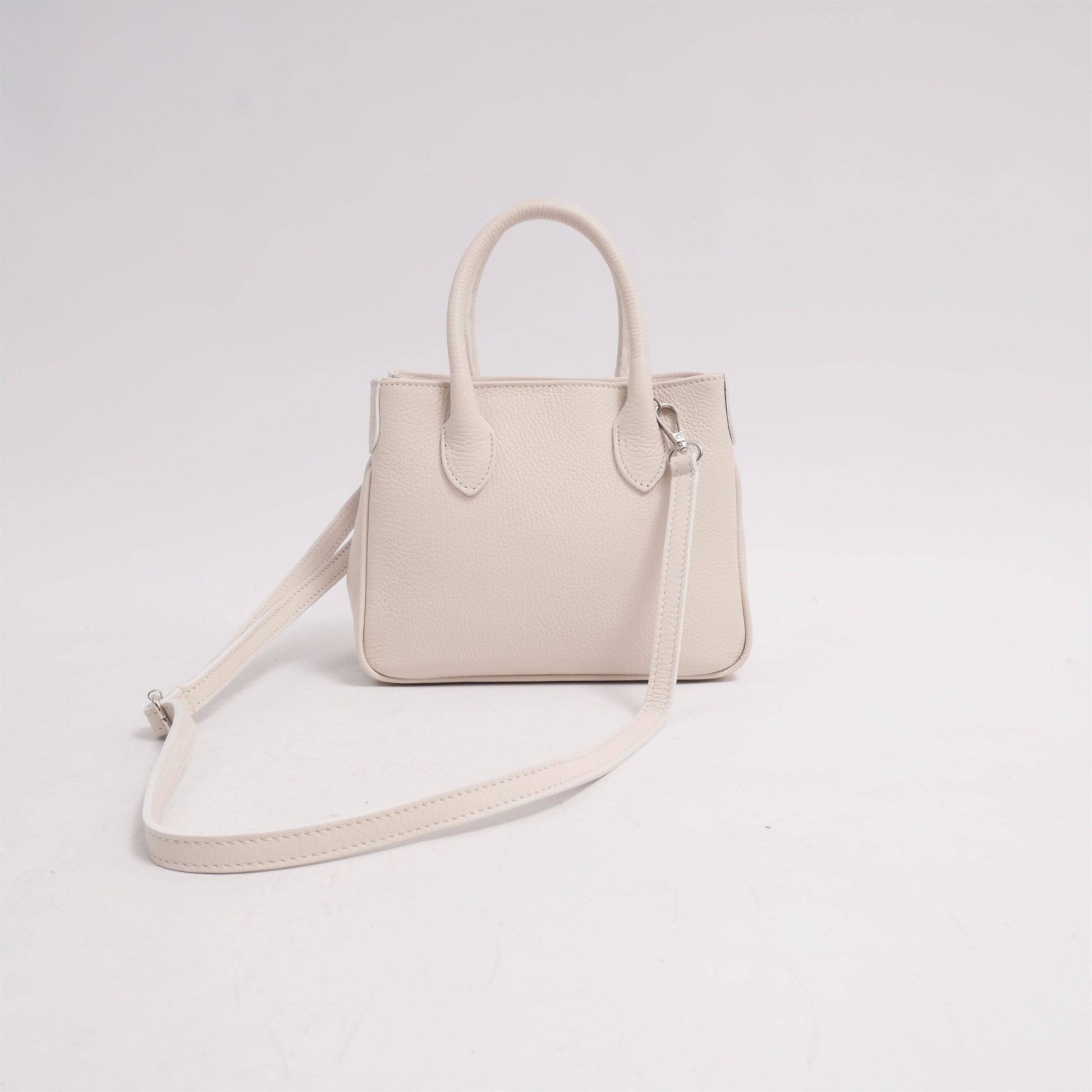 Borsa a mano in pelle con tracolla removibile