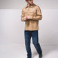 Camicia uomo in misto lino con doppie tasche