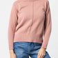Maglione dolcevita a costine in misto lana e cashmere