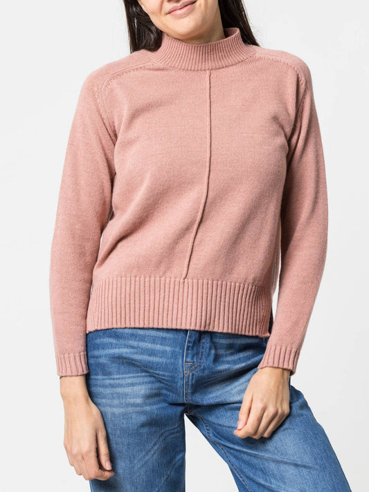 Maglione dolcevita a costine in misto lana e cashmere