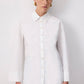 Camicia comoda con manica kimono in misto cotone