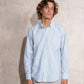 Camicia uomo a righe in cotone e poliestere