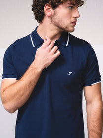 Polo in piqué di cotone con logo ricamato