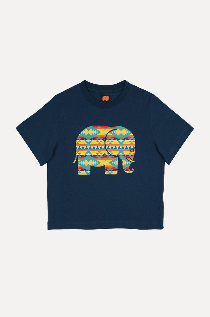 T-shirt donna Navajo in cotone biologico blu