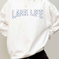 Felpa oversize Lake Life bianca