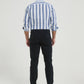 Pantaloni chino elasticizzati blu marino