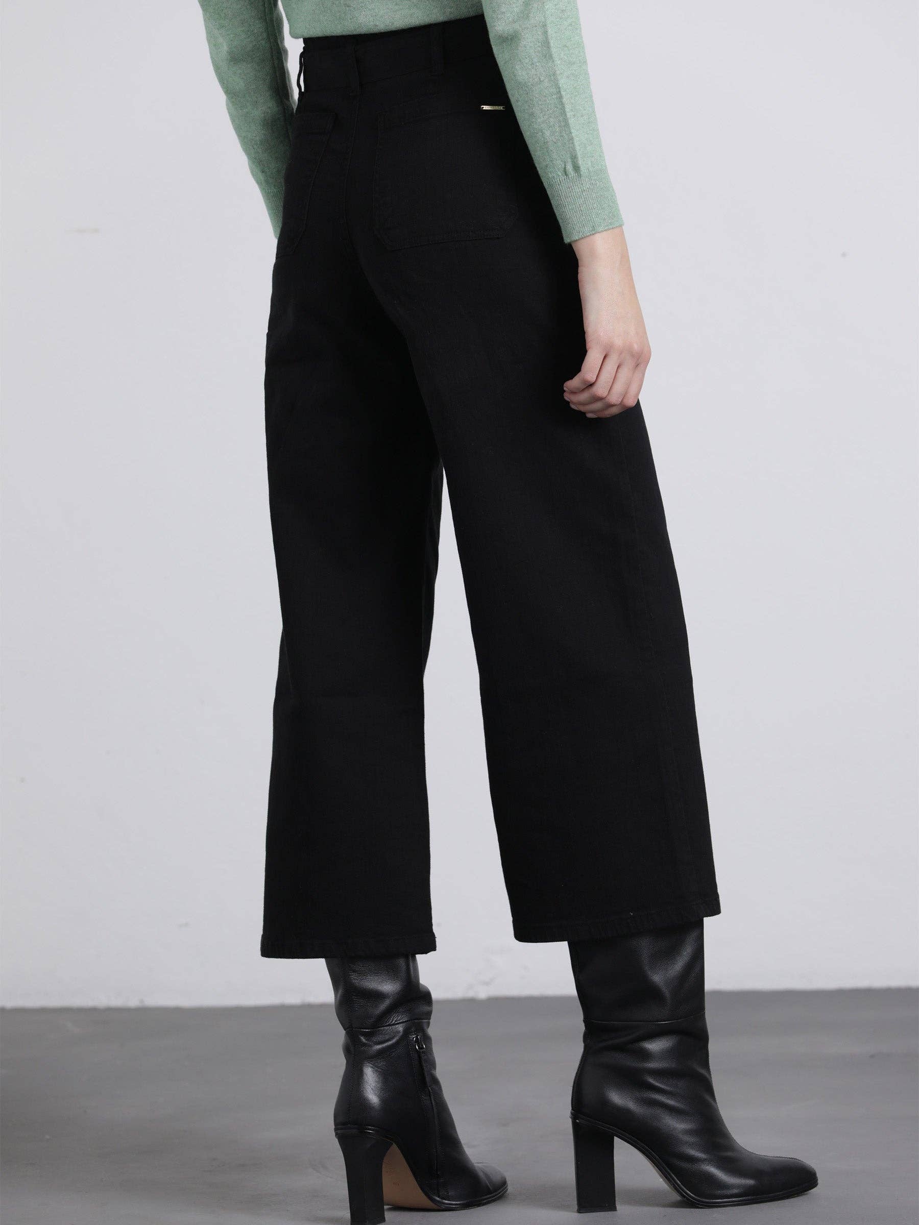 Pantaloni in twill con cintura