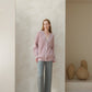 Cardigan lungo a coste in misto cashmere