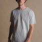 T-shirt Essentials pigmentata grigio fossile in cotone organico