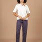 T-shirt boxy in canapa e cotone biologico color avorio
