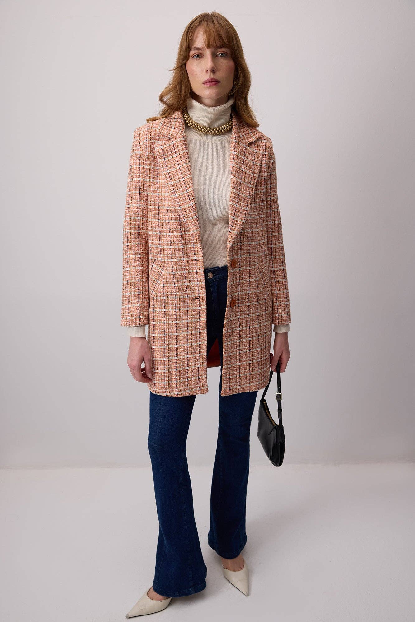 Blazer midi in tweed