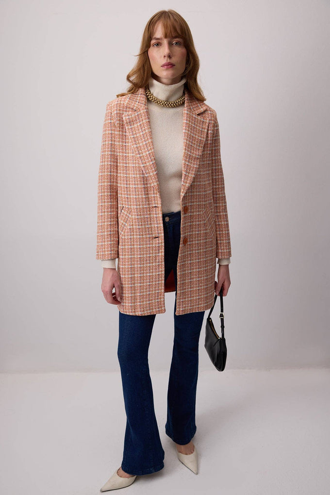 Blazer midi in tweed