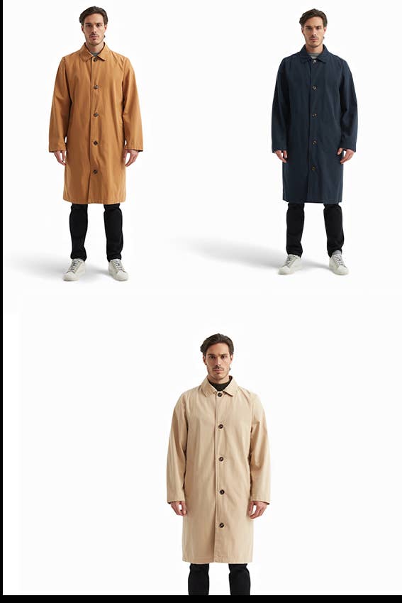 Trench chic uomo in cotone Yves Enzo
