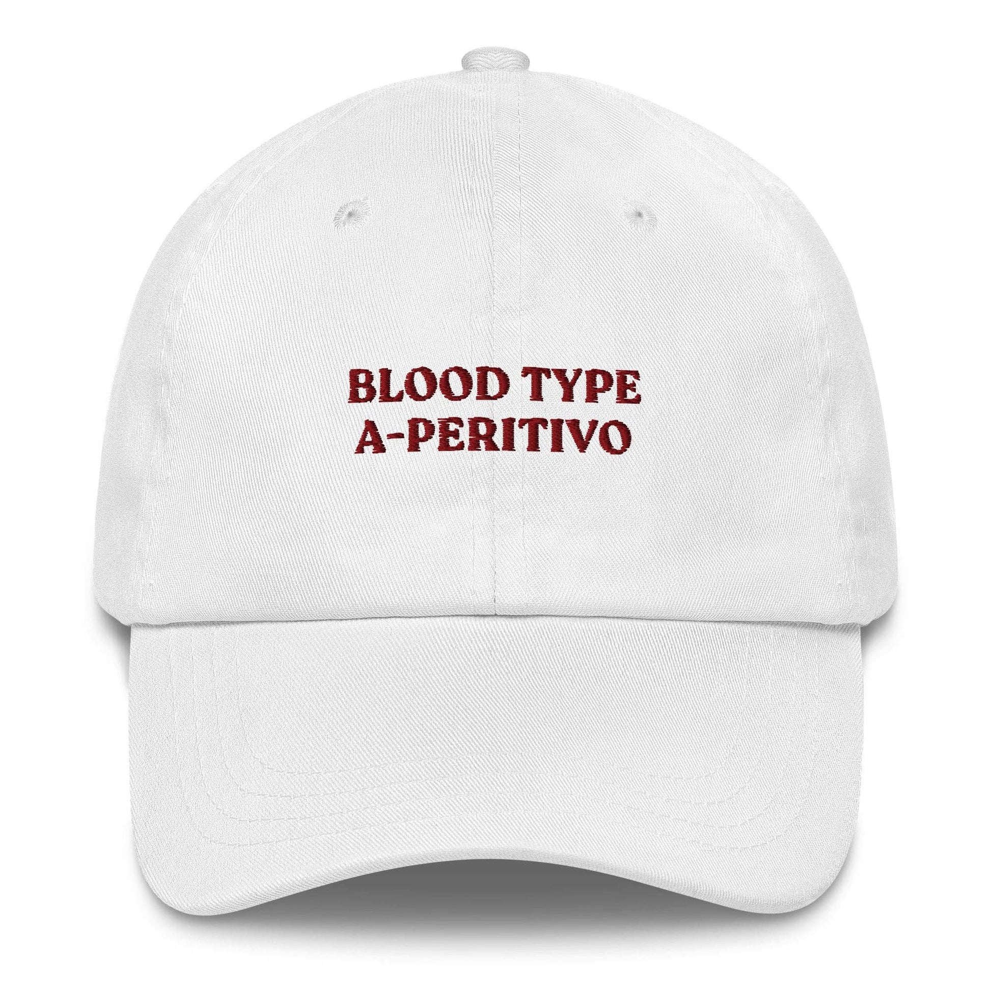 Cappellino da baseball "Blood Type A-Peritivo" ricamato
