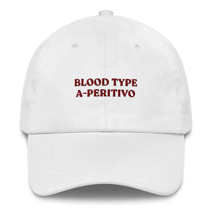 Cappellino da baseball "Blood Type A-Peritivo" ricamato