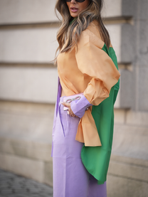 Camicia color block tre colori