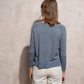 Maglione girocollo in lurex da donna