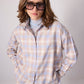 Camicia a quadri pastello relaxed in misto cotone