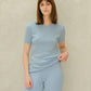 T-shirt in maglia di cotone premium a girocollo