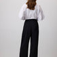 Pantaloni palazzo a gamba larga con zip