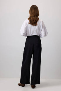 Pantaloni palazzo a gamba larga con zip