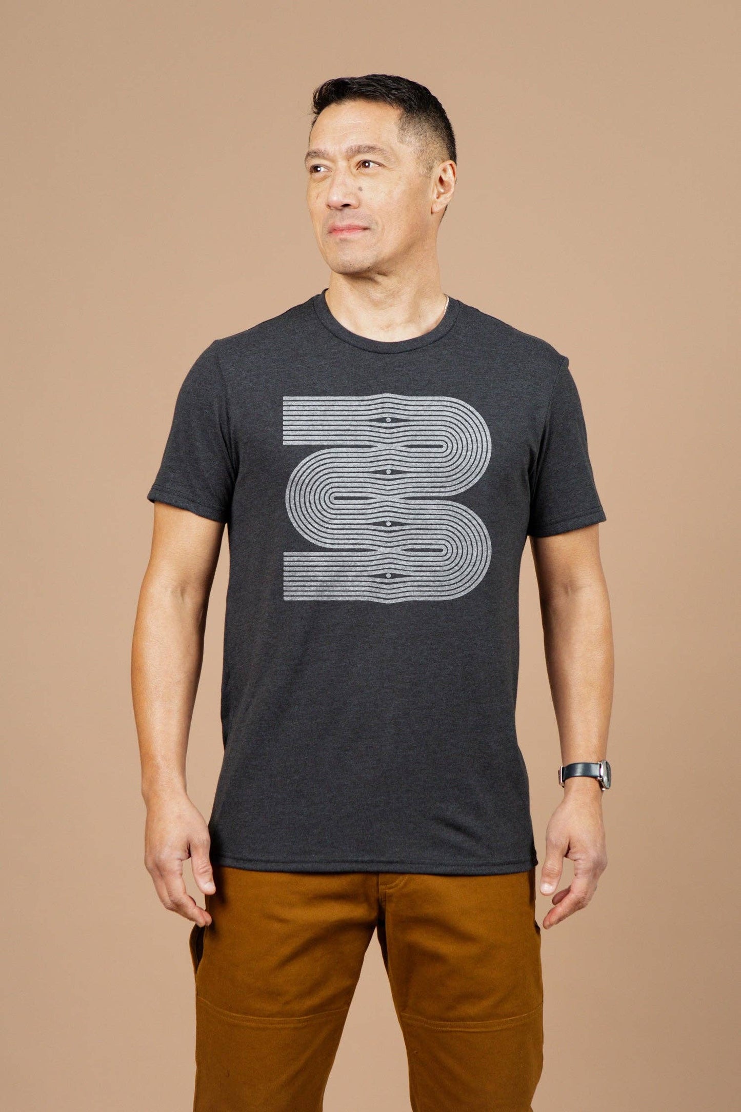 T-shirt uomo Side Winder nera