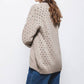 Cardigan in Maglia Strutturata Traforata