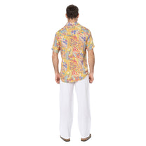 Camicia estiva boho a maniche corte multicolor