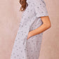 Erica abito camicia ricamato in cotone