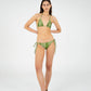 Top bikini triangolo paisley verde