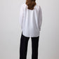 Camicia oversize in misto cotone con colletto a punta
