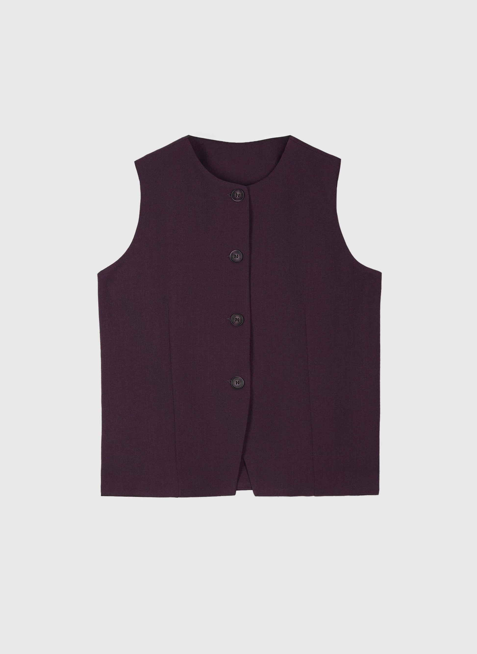 Gilet sartoriale donna Zola color vino