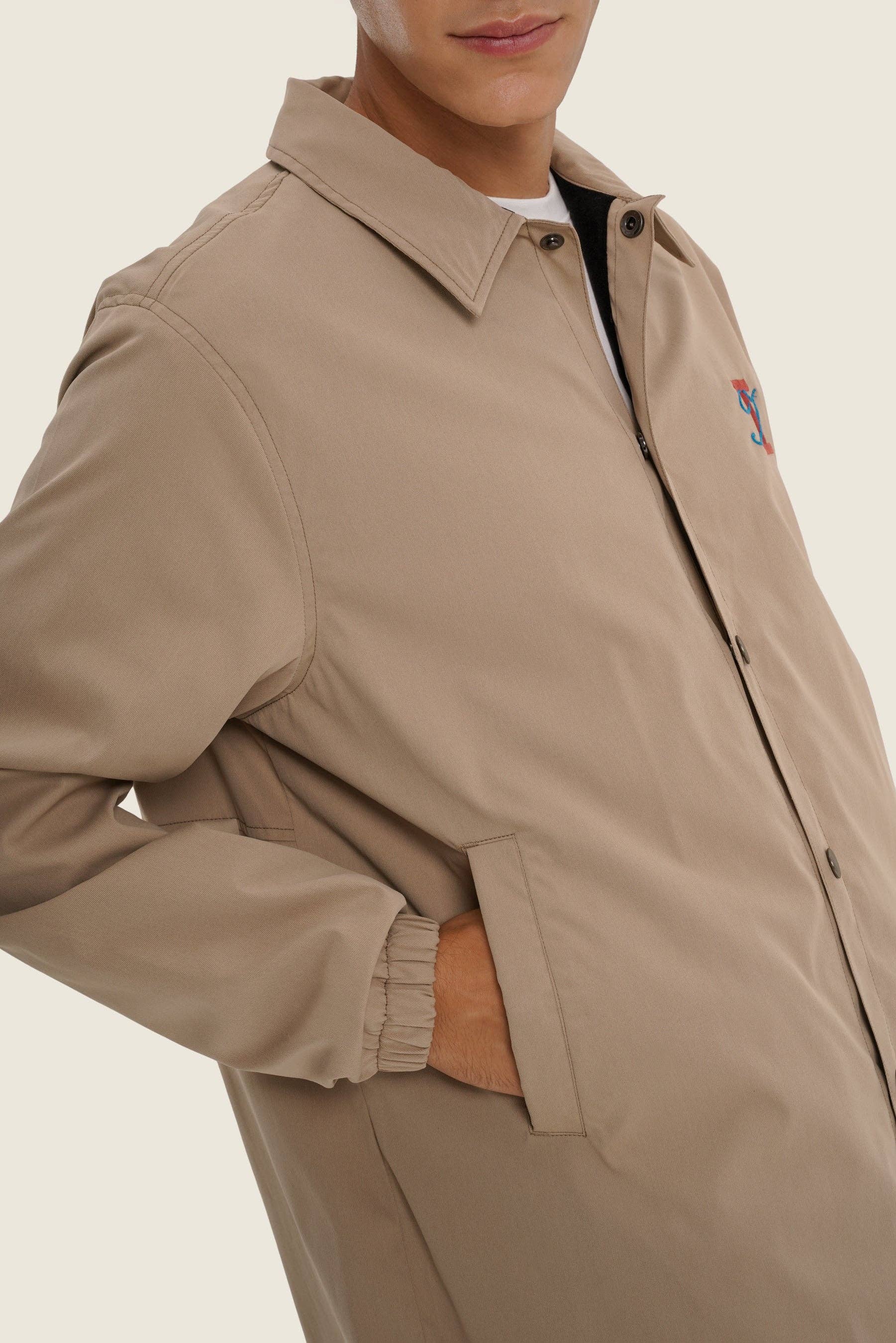 Trench classico beige unisex in cotone organico