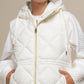 Gilet imbottito lungo con cappuccio da donna