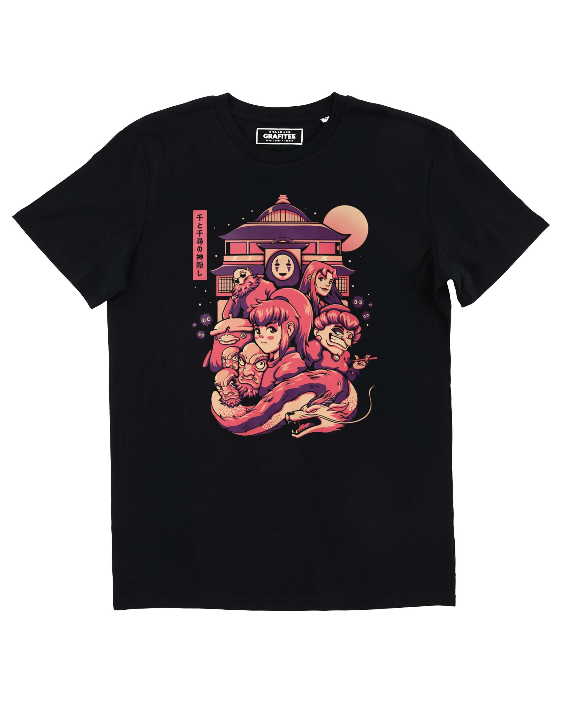 T-shirt unisex Spirit Gang con stampa anime giapponese
