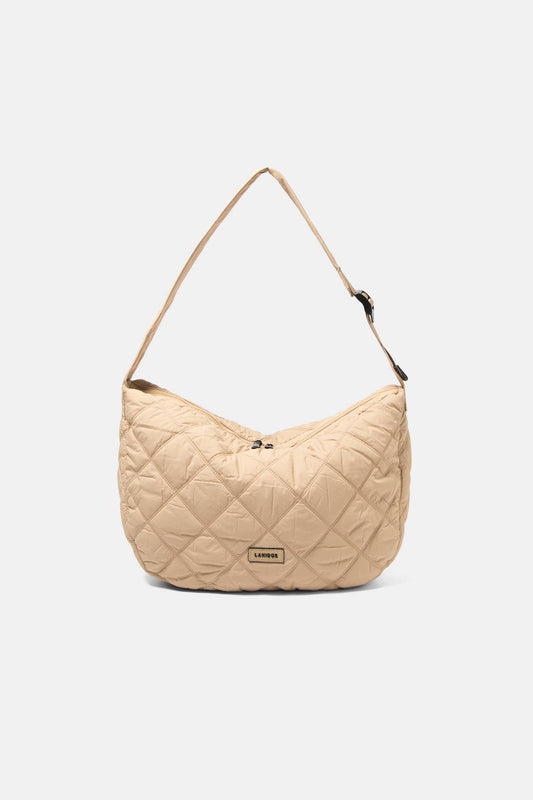 Borsa a spalla trapuntata con tracolla regolabile