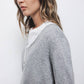 Maglione in maglia rasata con scollo a V