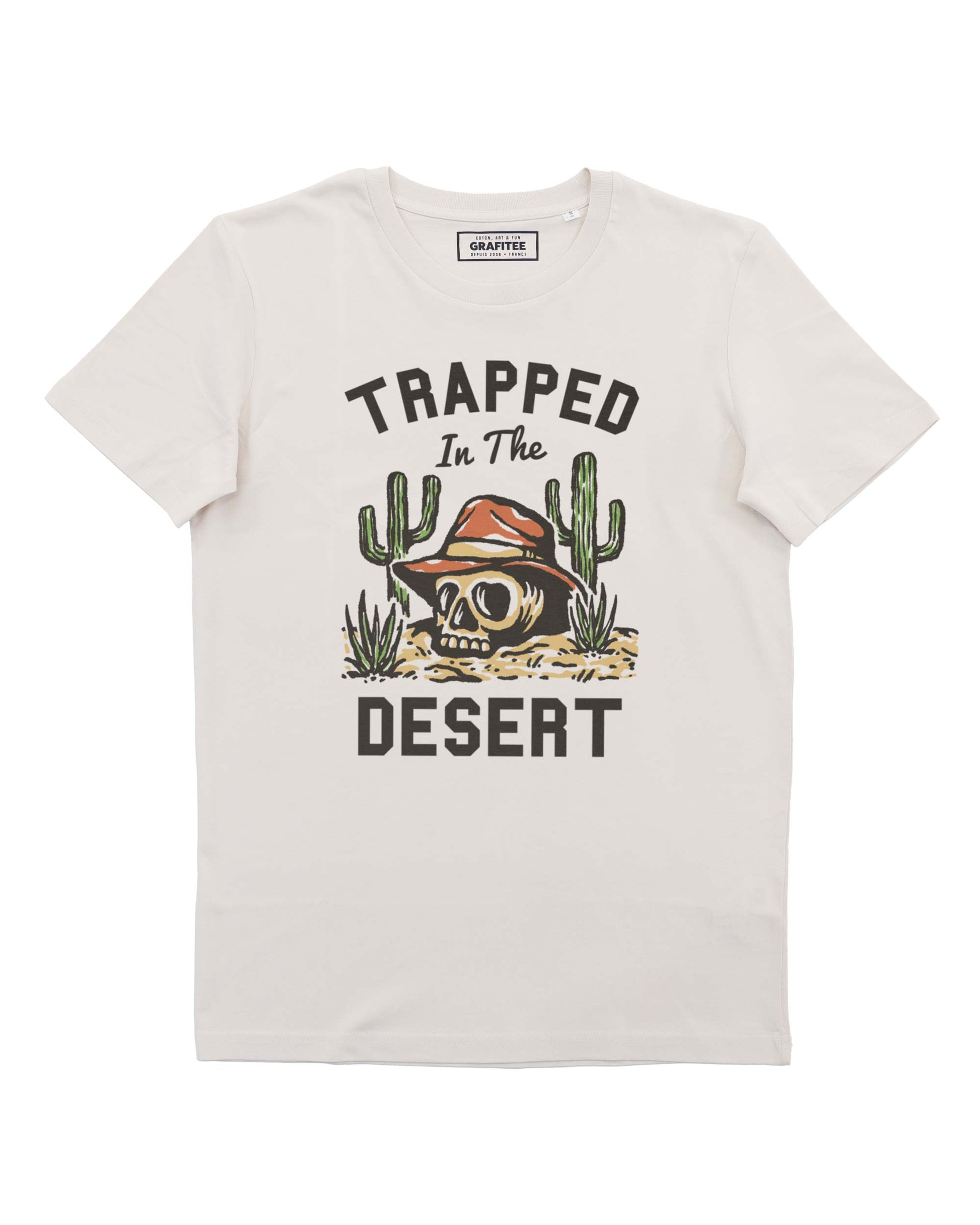 T-shirt unisex in cotone biologico GOTS con stampa western "Trapped in the Desert"