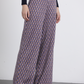Pantaloni palazzo jacquard a rombi