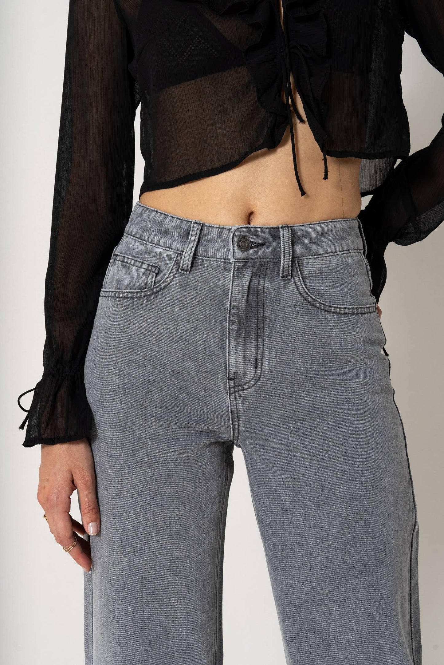 Jeans a Vita Alta Wide Leg Celestin