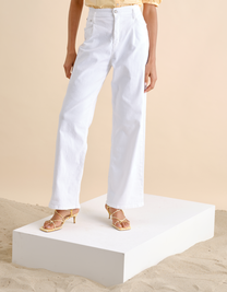 Pantaloni wide leg Clutch in cotone stretch