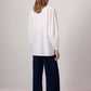 Camicia in cotone con rosellina al collo