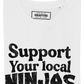 T-shirt unisex in cotone biologico con stampa “Support Your Local Ninjas”