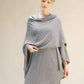 Maxi mantella in misto cashmere