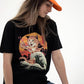 T-shirt Neko Sushi con stampa manga giapponese