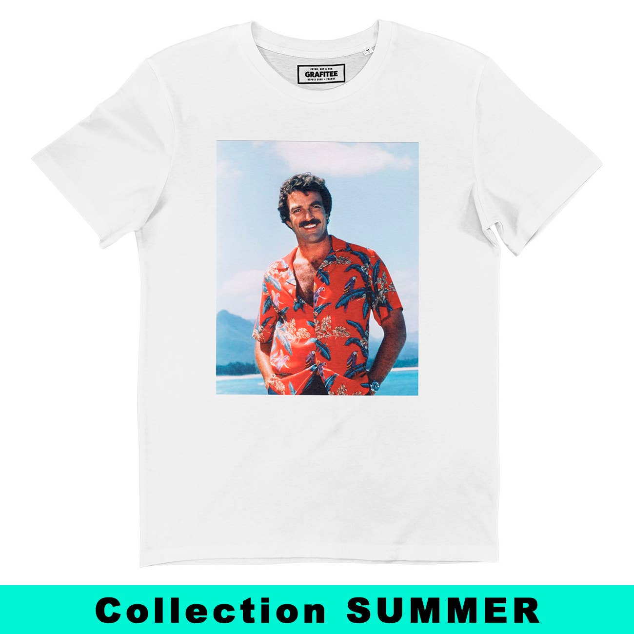 T-shirt Magnum con stampa fotografica e camicia hawaiana