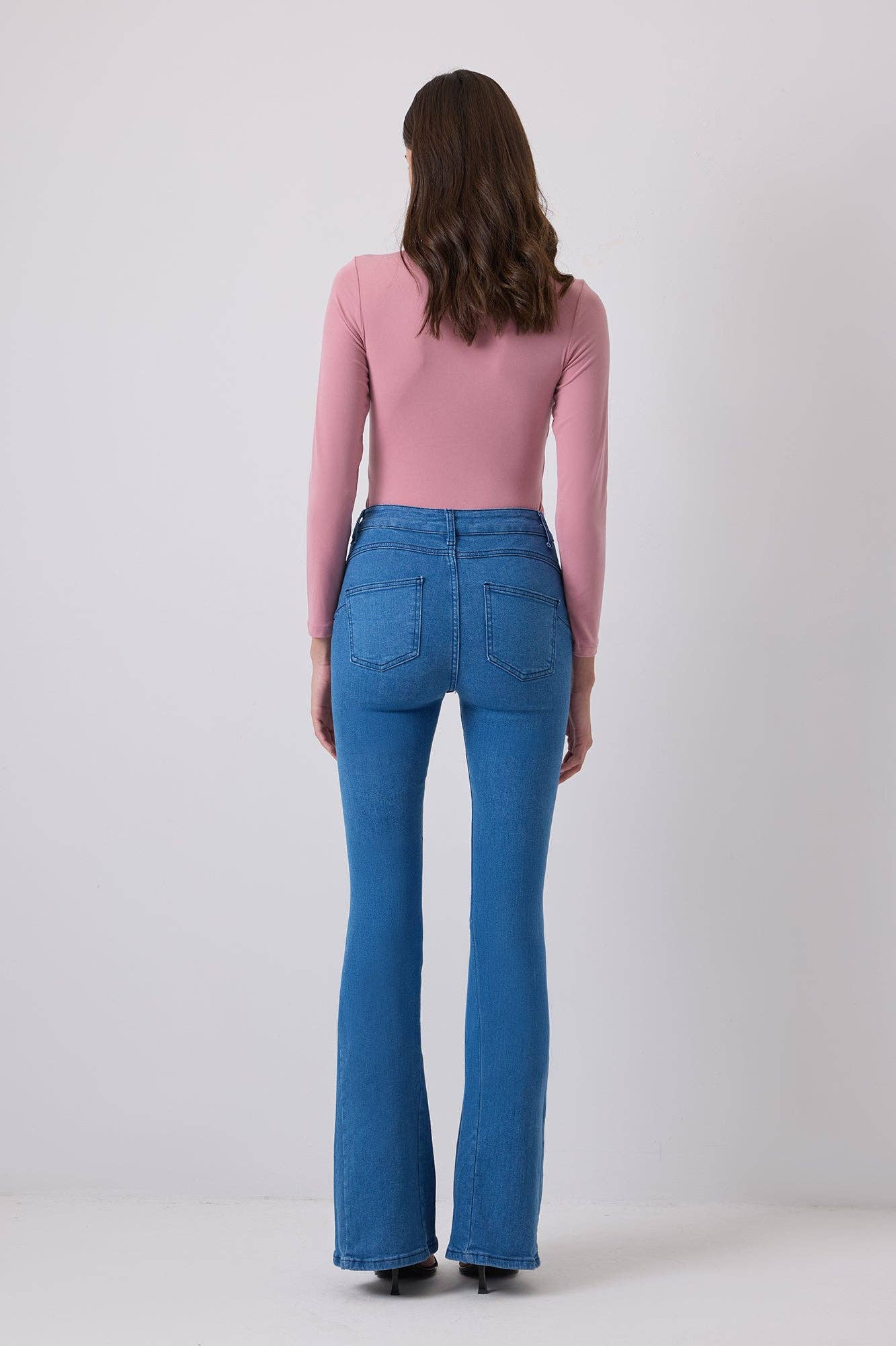 Body drappeggiato elasticizzato rosa