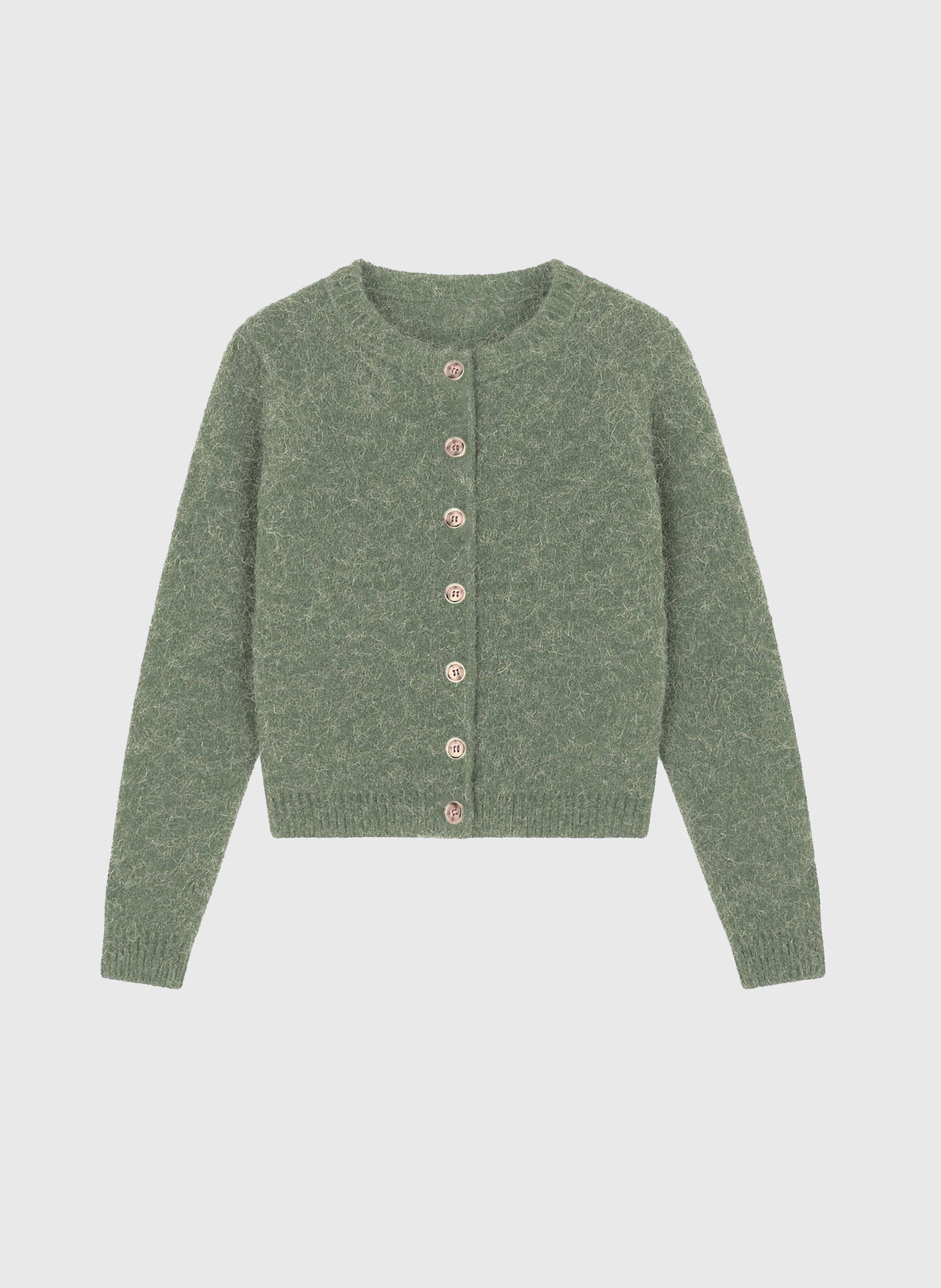 Cardigan in maglia Letiana verde tiglio